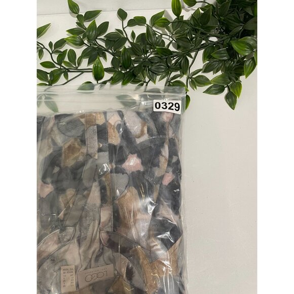 LOGO By Lori Goldstein Multi-Color Abstract Print Tiered Rayon Dress Womens M - Picture 10 of 13